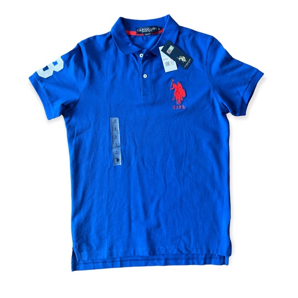 U.S. Polo Assn. Other - NWT U.S. Polo Assn. Blue Short Sleeve Polo Shirt, Size Small